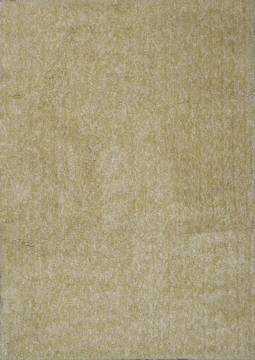 Yellow Shag Hand Woven Area Rug Photo 5