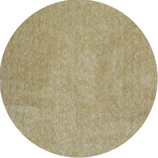 Yellow Heather Round Indoor Shag Rug Photo 4