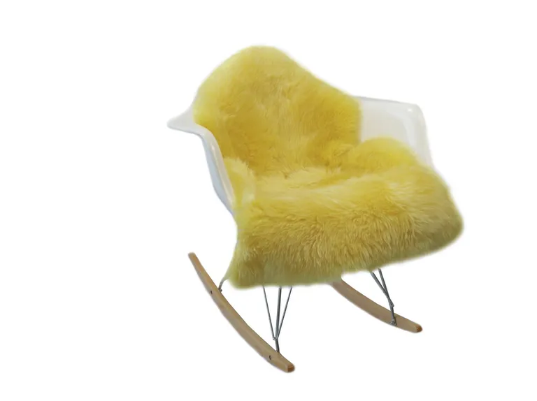 Yellow New Zealand Natural Sheepskin Rug Photo 3