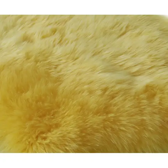 Yellow New Zealand Natural Sheepskin Rug Photo 2