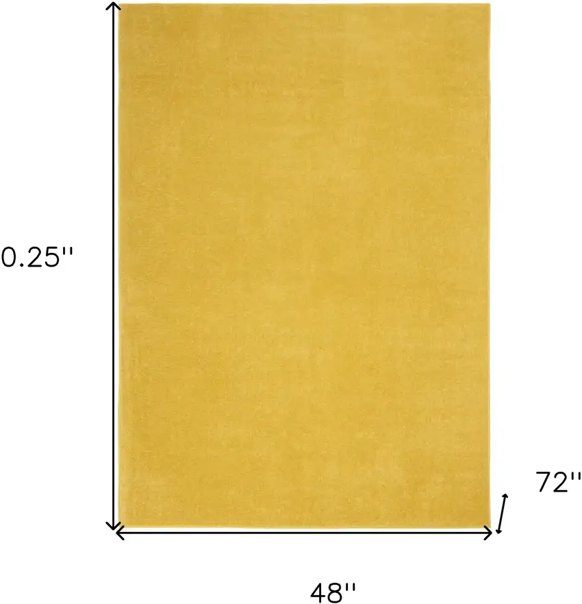 Yellow Non Skid Indoor Outdoor Area Rug Photo 5