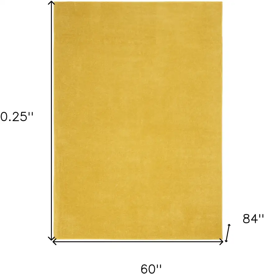 Yellow Non Skid Indoor Outdoor Area Rug Photo 5