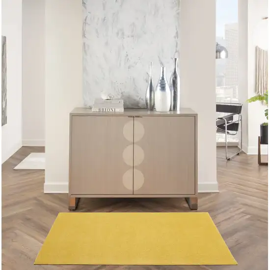 Yellow Non Skid Indoor Outdoor Area Rug Photo 7
