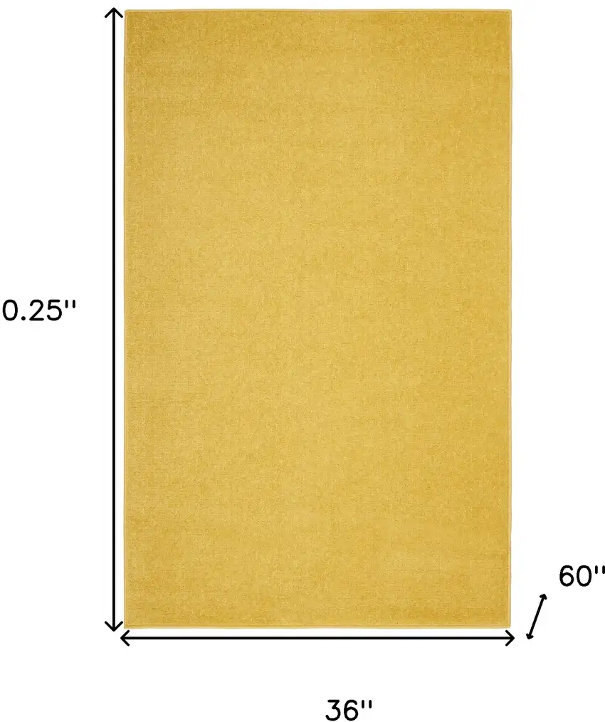 Yellow Non Skid Indoor Outdoor Area Rug Photo 5