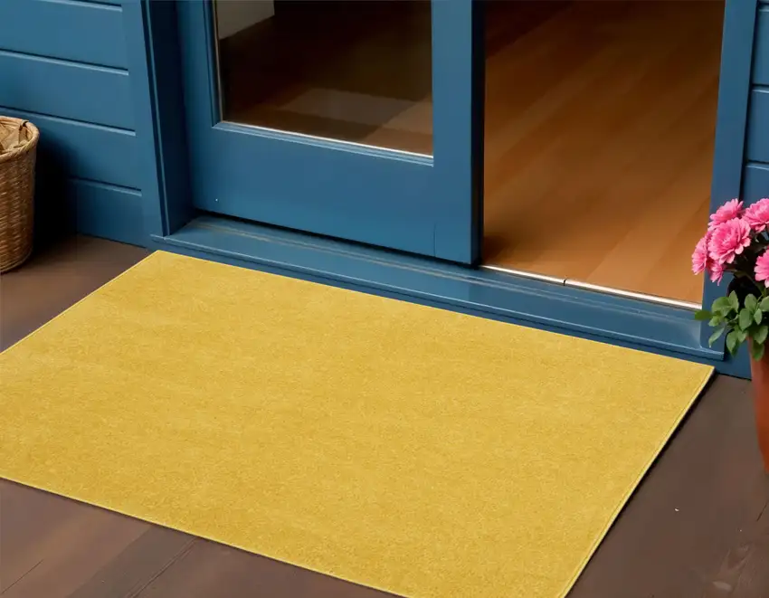 Yellow Indoor Outdoor Area Rug Photo 2