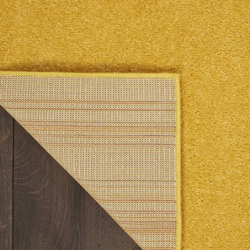 6' Yellow Indoor Outdoor Runner Rug Photo 7