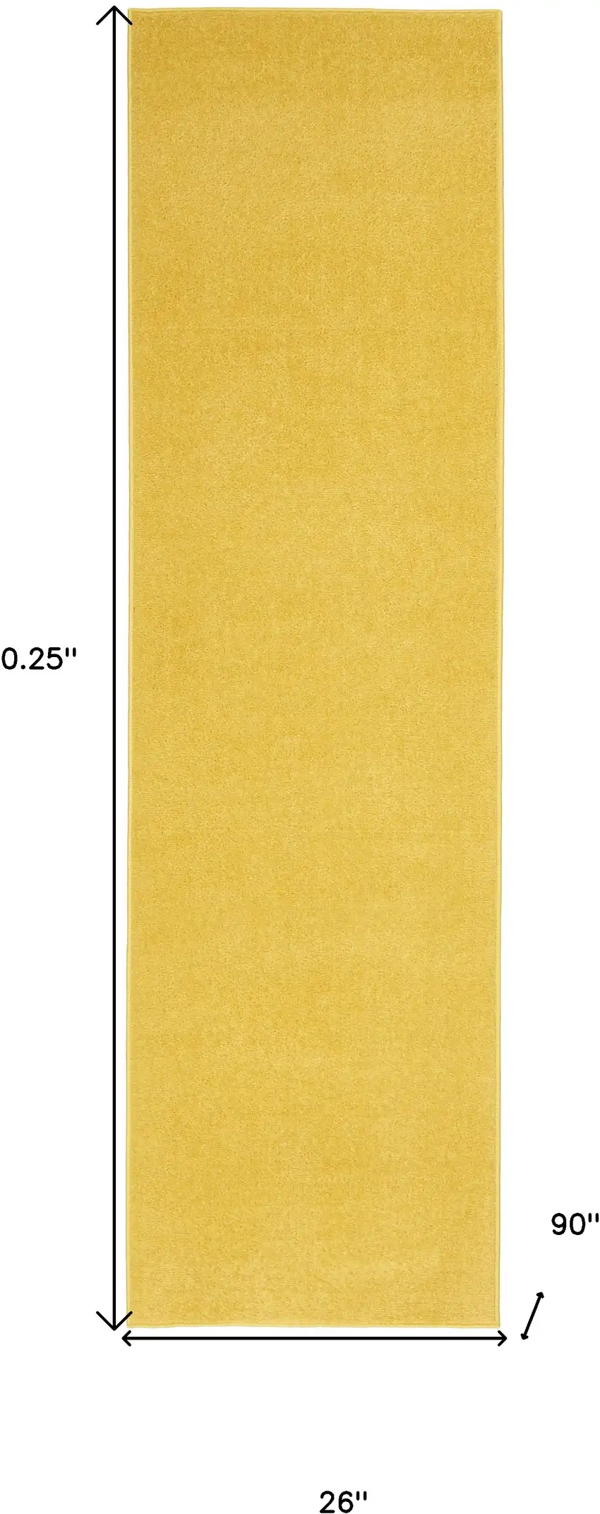 Yellow Non Skid Indoor Outdoor Runner Rug Photo 5