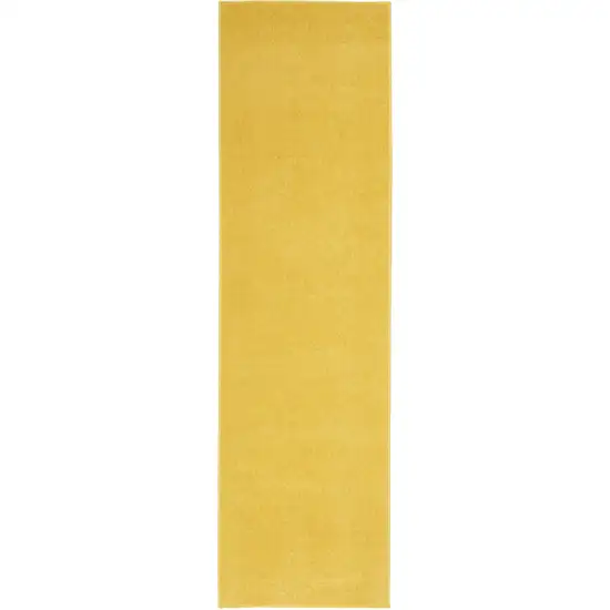 8' Yellow Indoor Outdoor Runner Rug Photo 1