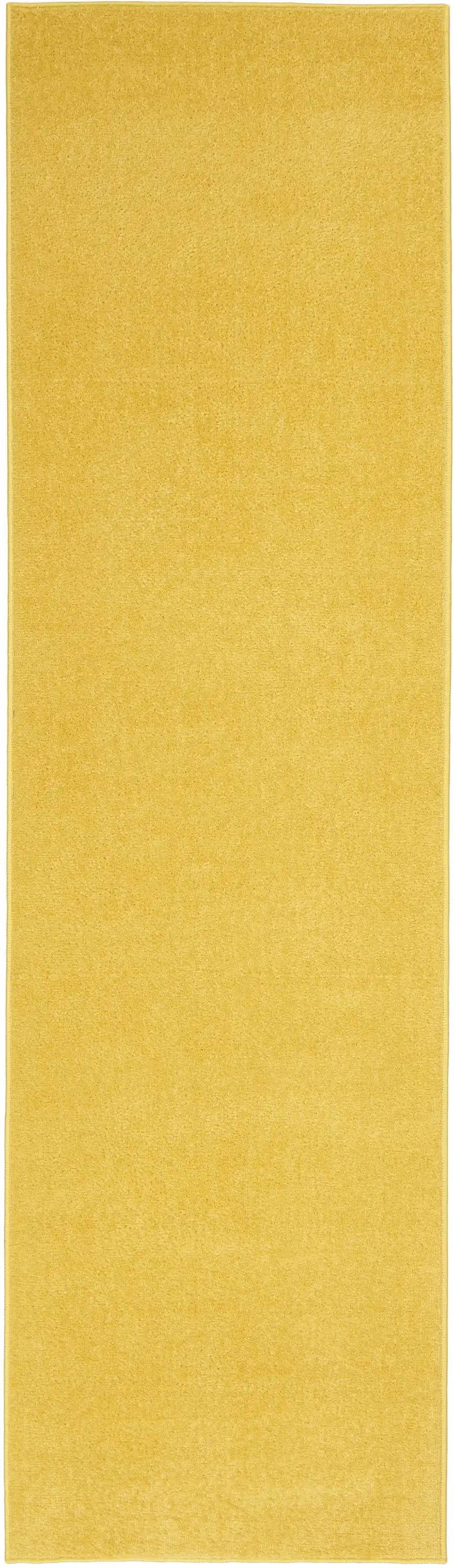 8' Yellow Indoor Outdoor Runner Rug Photo 1