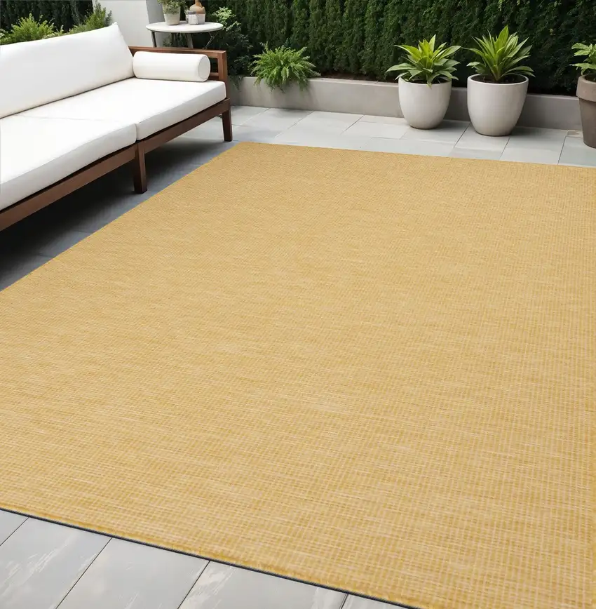 Yellow Indoor Outdoor Area Rug Photo 1