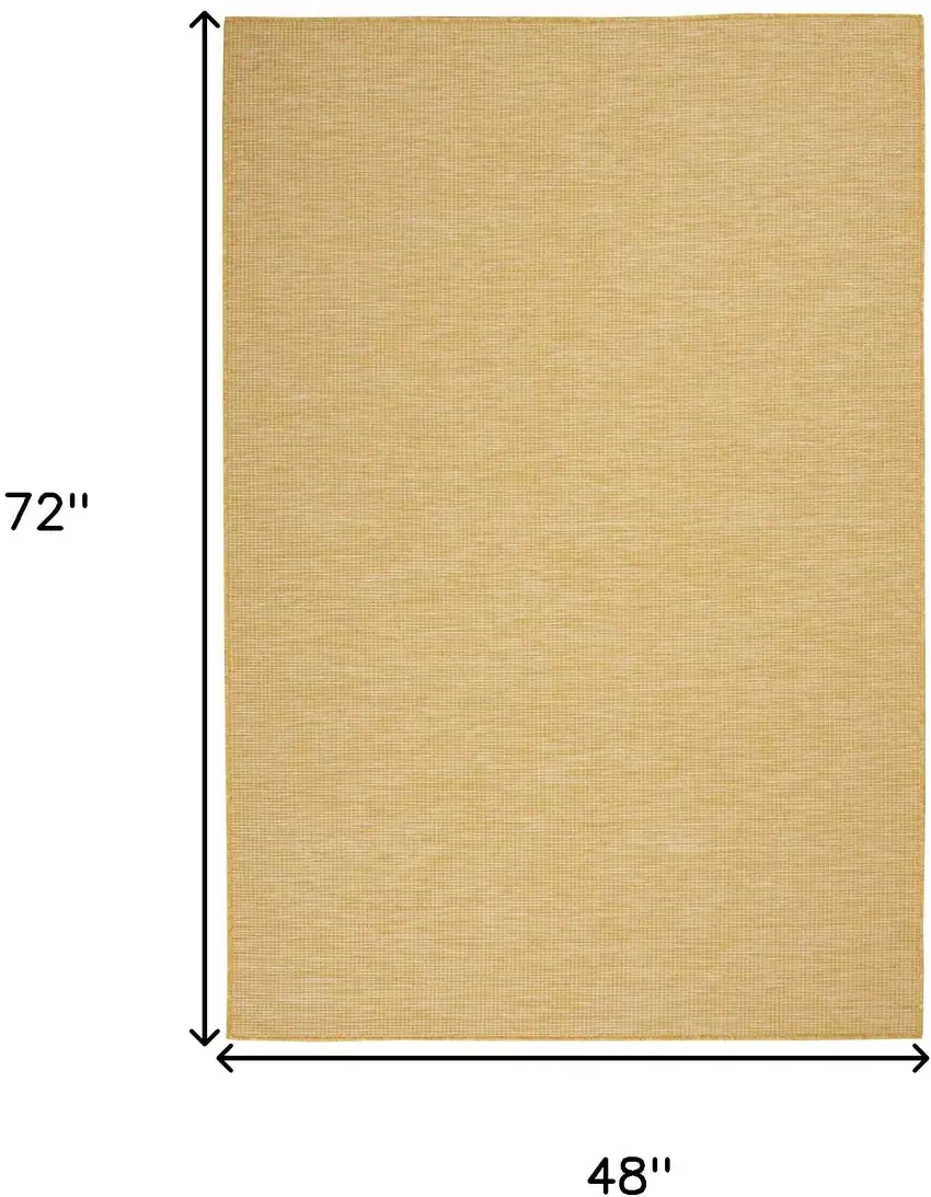 Yellow Power Loom Area Rug Photo 9