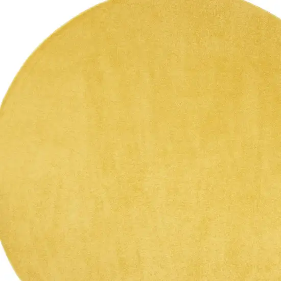 Yellow Round Indoor Outdoor Area Rug Photo 4