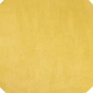 Photo of Yellow Round Non Skid Indoor Outdoor Area Rug