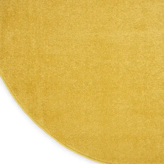Yellow Round Indoor Outdoor Area Rug Photo 5