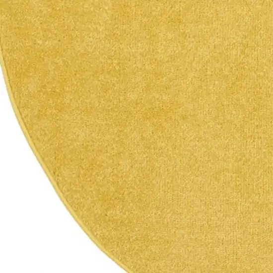 Yellow Round Indoor Outdoor Area Rug Photo 6