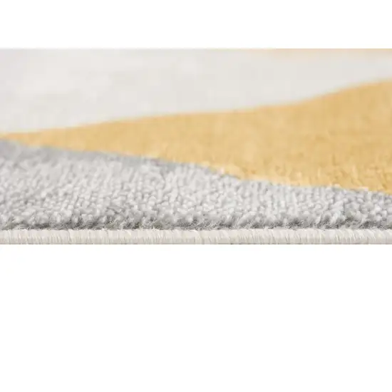 Yellow and Ivory Geometric Area Rug Photo 4