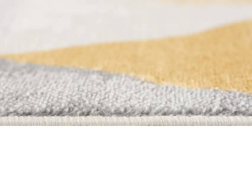 Yellow and Ivory Geometric Area Rug Photo 4