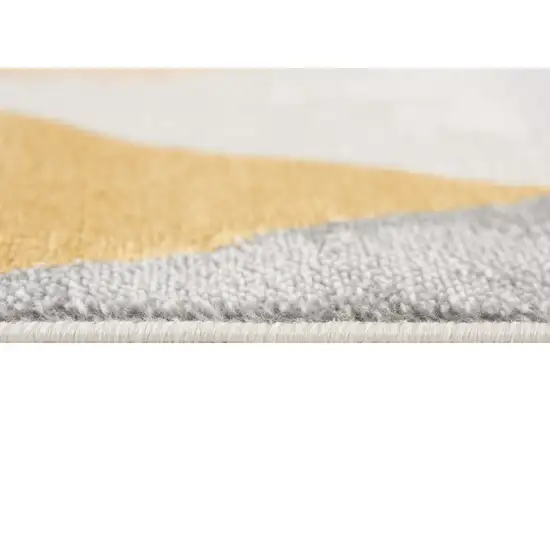 Yellow and Ivory Geometric Area Rug Photo 5
