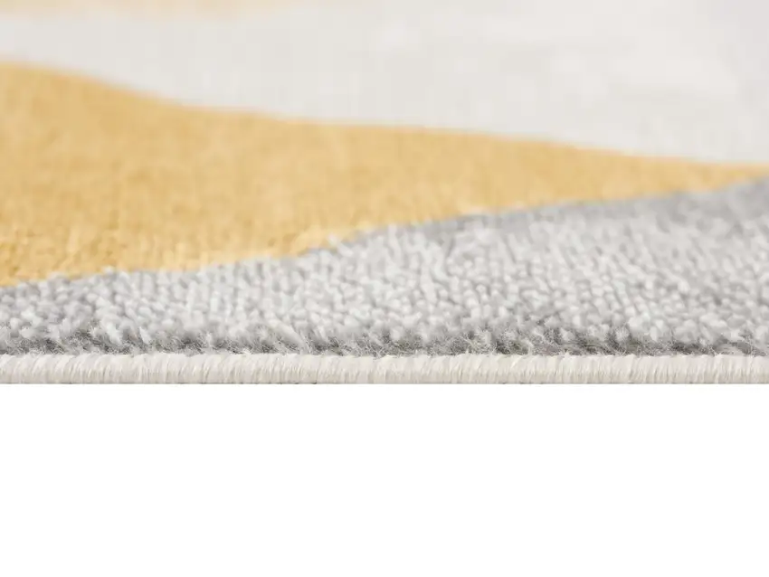 Yellow and Ivory Geometric Area Rug Photo 5