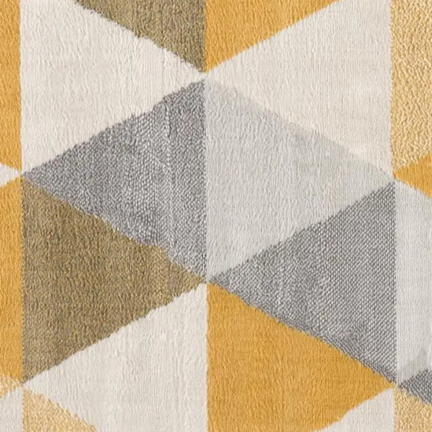 Yellow and Ivory Geometric Area Rug Photo 6