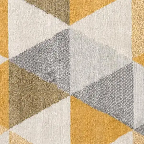 Yellow and Ivory Geometric Area Rug Photo 3