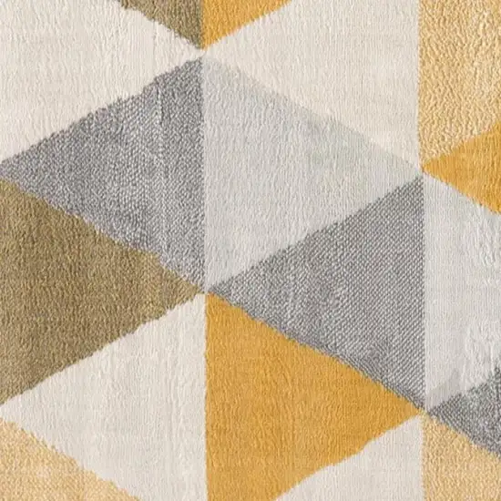 Yellow and Ivory Geometric Area Rug Photo 3