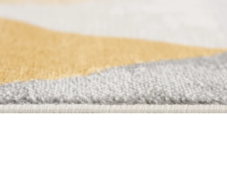 Yellow Triangular Lattice Runner Rug Photo 3