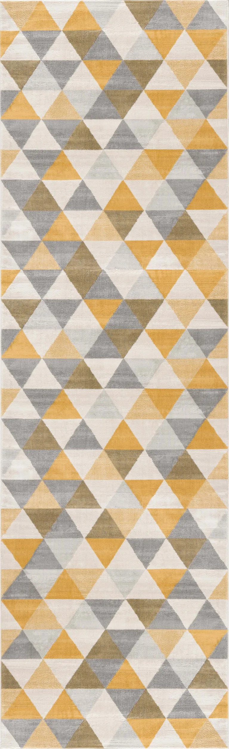 Yellow Triangular Lattice Runner Rug Photo 1