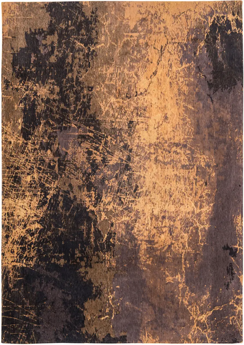 Yellow and Brown Abstract Non Skid Area Rug Photo 5