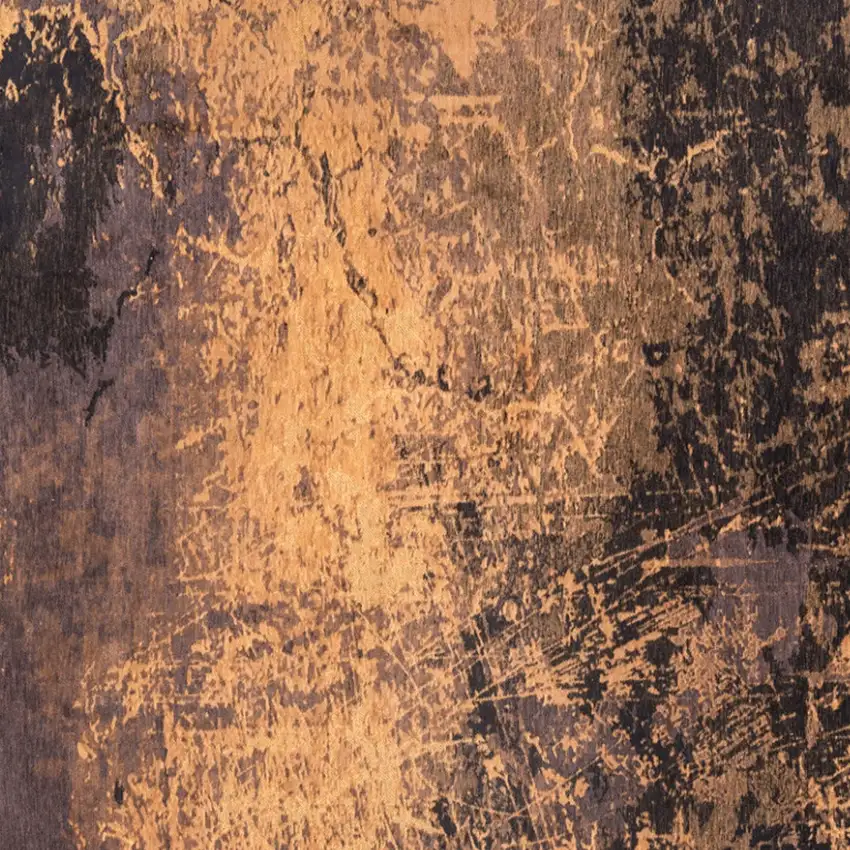 Yellow and Brown Abstract Non Skid Area Rug Photo 5