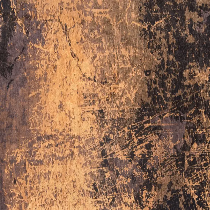 Yellow and Brown Abstract Non Skid Area Rug Photo 5