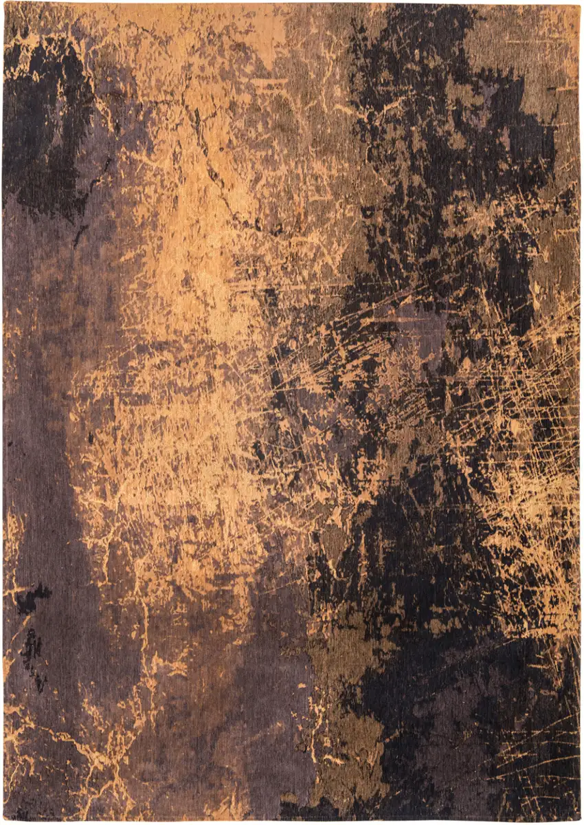 Yellow and Brown Abstract Non Skid Area Rug Photo 2