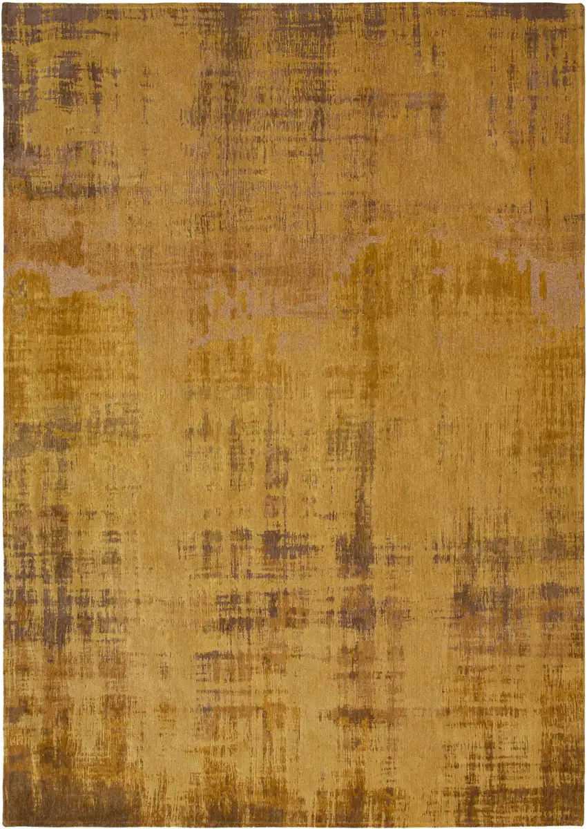 Yellow and Brown Abstract Non Skid Area Rug Photo 2