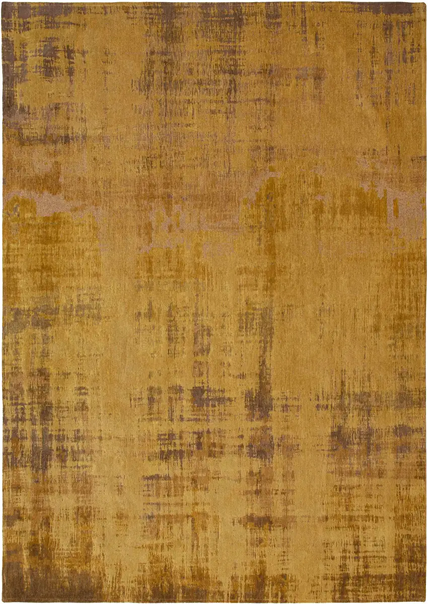 Yellow and Brown Abstract Non Skid Area Rug Photo 2