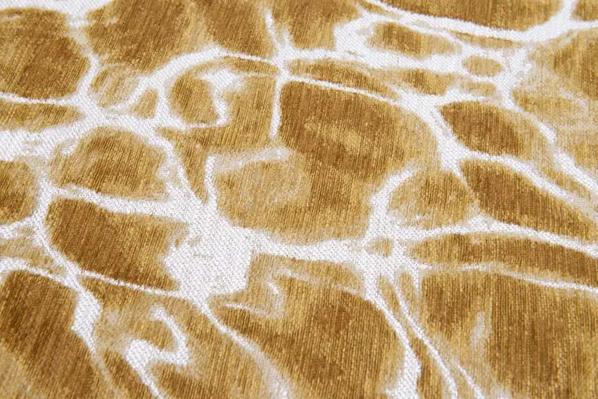 Yellow and Brown Abstract Non Skid Area Rug Photo 8