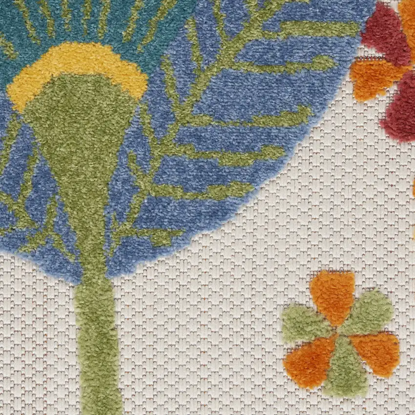 Yellow And Ivory Indoor Outdoor Area Rug Photo 3