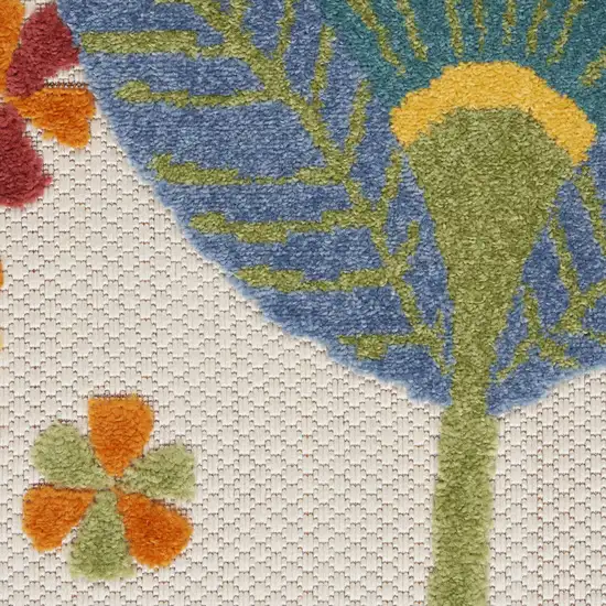 Yellow And Ivory Indoor Outdoor Area Rug Photo 1