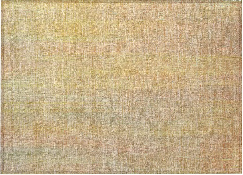 Yellow and Orange Striped Washable Non Skid Indoor Outdoor Area Rug Photo 5