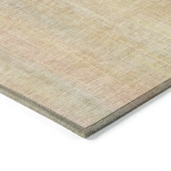 Yellow and Orange Striped Washable Non Skid Indoor Outdoor Area Rug Photo 6
