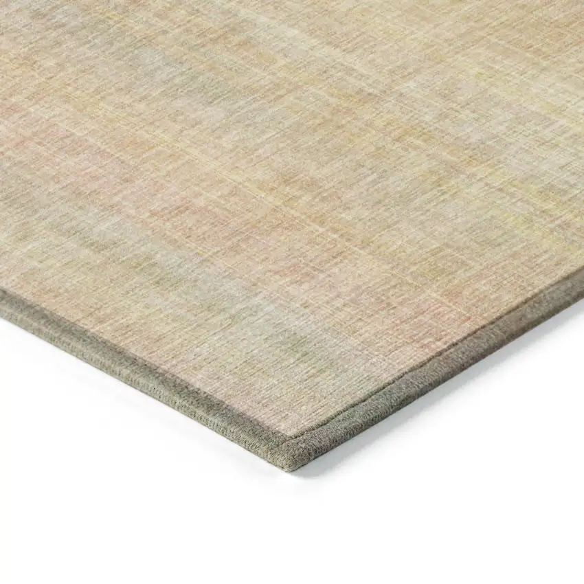 Yellow and Orange Striped Washable Non Skid Indoor Outdoor Area Rug Photo 6