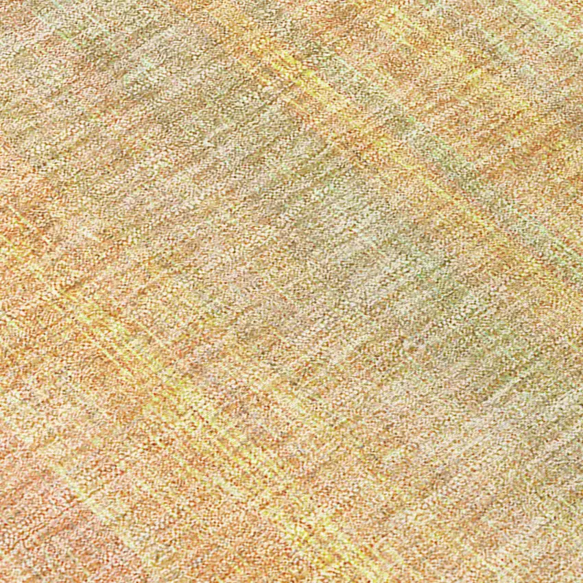 Yellow and Orange Striped Washable Non Skid Indoor Outdoor Area Rug Photo 8