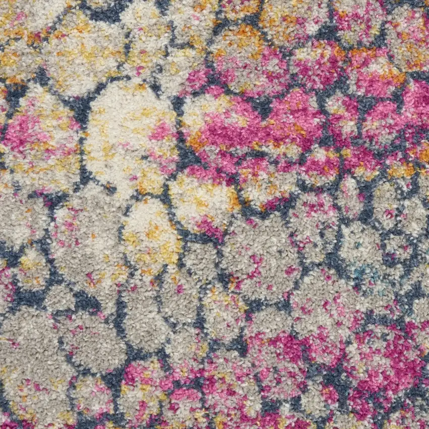 Yellow and Pink Coral Reef Area Rug Photo 3