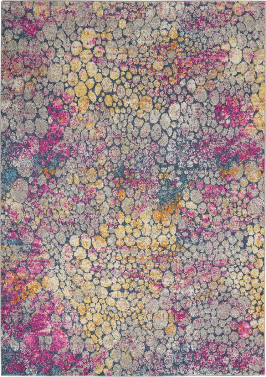 Pink And Ivory Coral Power Loom Area Rug Photo 9