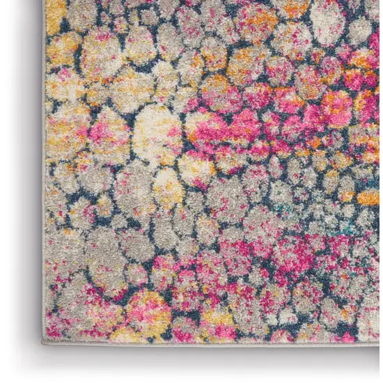 Yellow And Gray Abstract Area Rug Photo 7