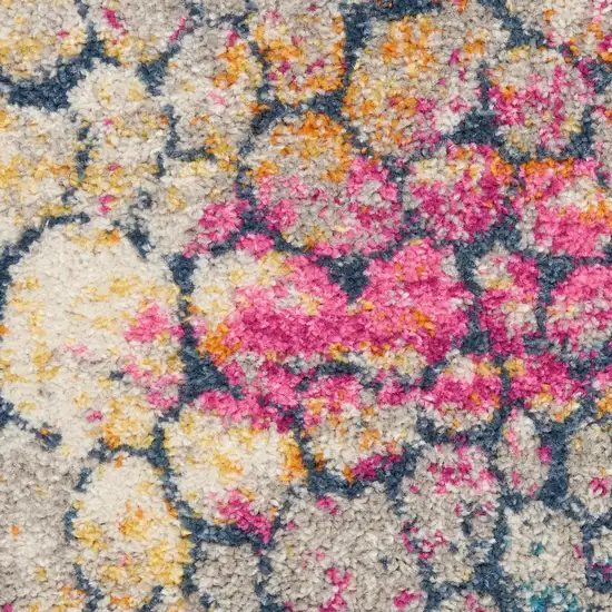 Yellow And Gray Abstract Area Rug Photo 1