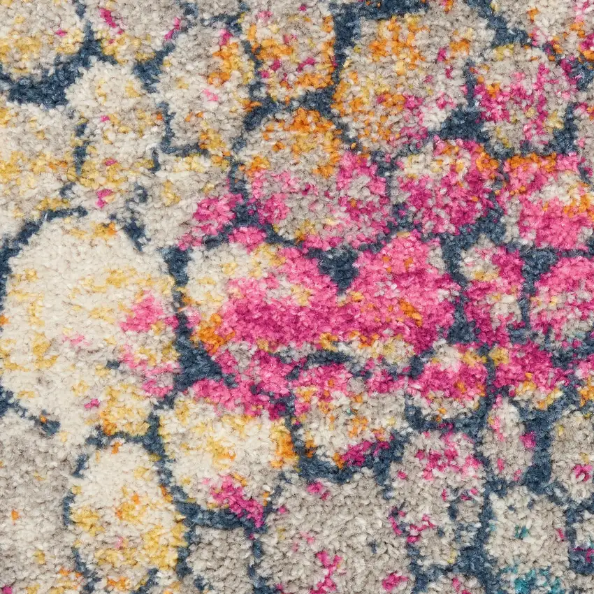 Yellow And Gray Abstract Area Rug Photo 1