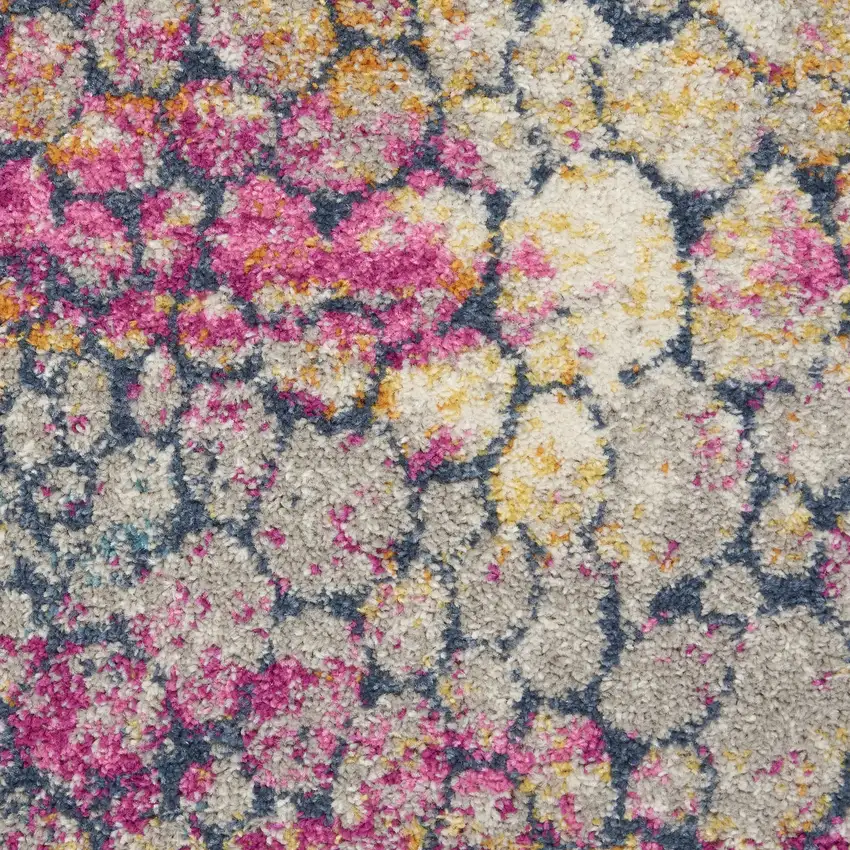 Yellow And Gray Abstract Area Rug Photo 3