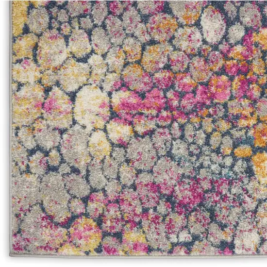 Yellow And Gray Abstract Area Rug Photo 8