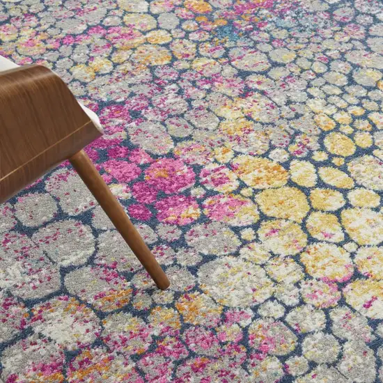 Yellow And Gray Abstract Area Rug Photo 9