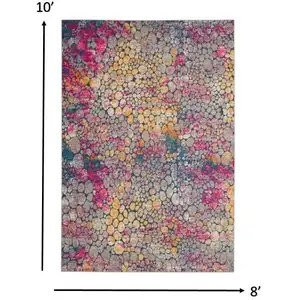 Photo of Yellow and Pink Coral Reef Area Rug